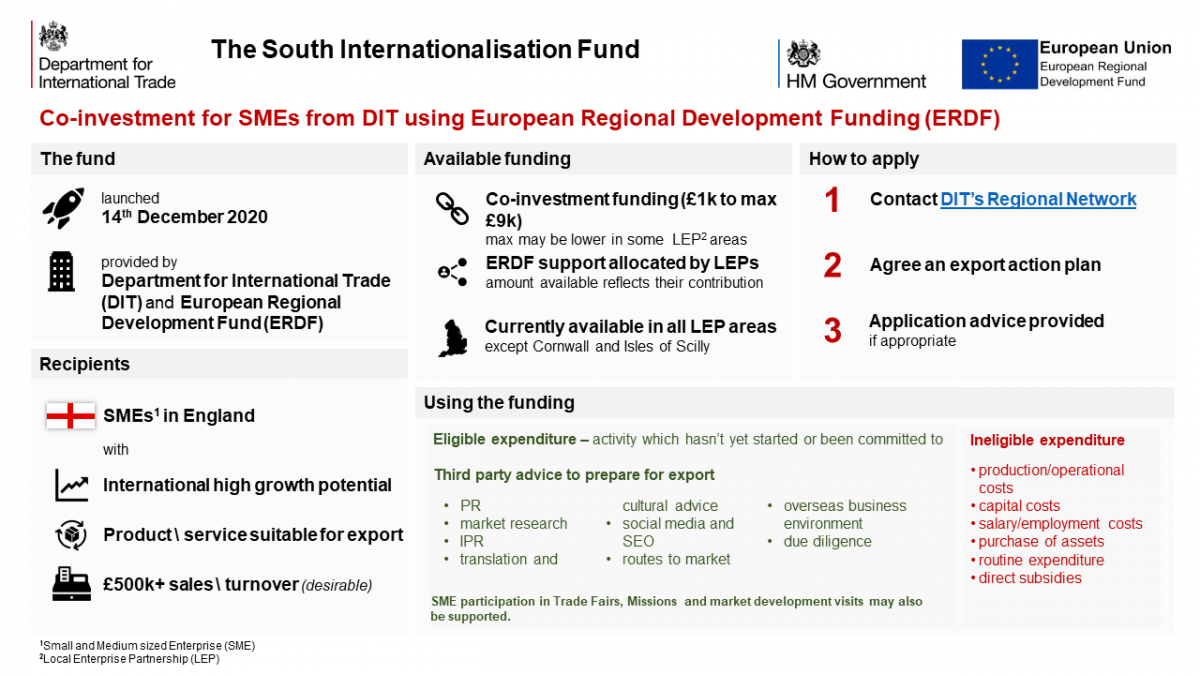 DIT Internationalisation Fund Infographic