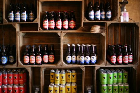 Image showing Old Dairy Brewery bottles on the shelf